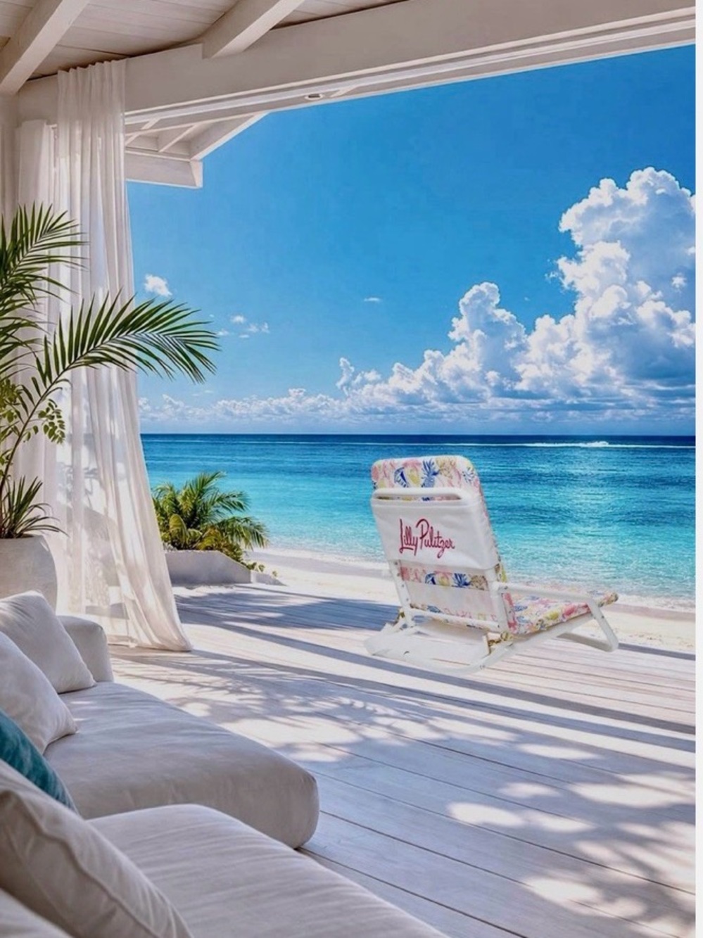 Lilly Pulitzer Beach 🏖️ and Pool 🏊♀️ Folding Beach Chair w strap, NWT - Picture 4 of 10